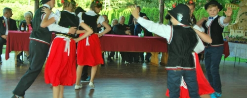 Występ grupy Taneczny Krąg podczas Dożynek w Gorliczynie